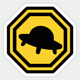 Flying Saucer zone Sticker